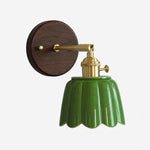 Load image into Gallery viewer, Green Walnut Wood Style A ceramic wall lamp