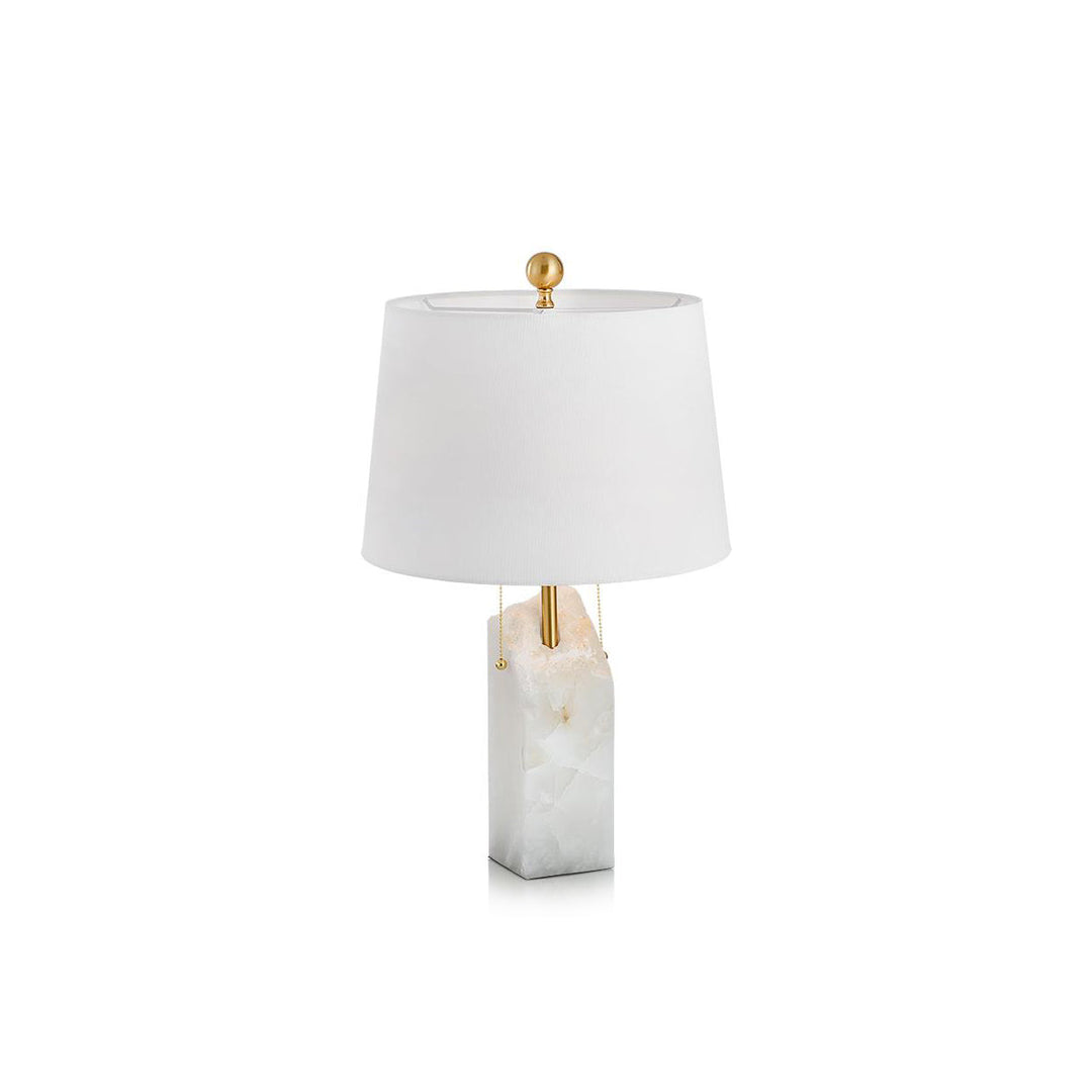 Rohe Alabaster Tischlampe