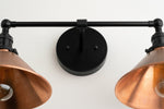 Load image into Gallery viewer, Conique Metal Industrial Wall Sconce with Dual Cone Shades - Vintage Metal Finish
