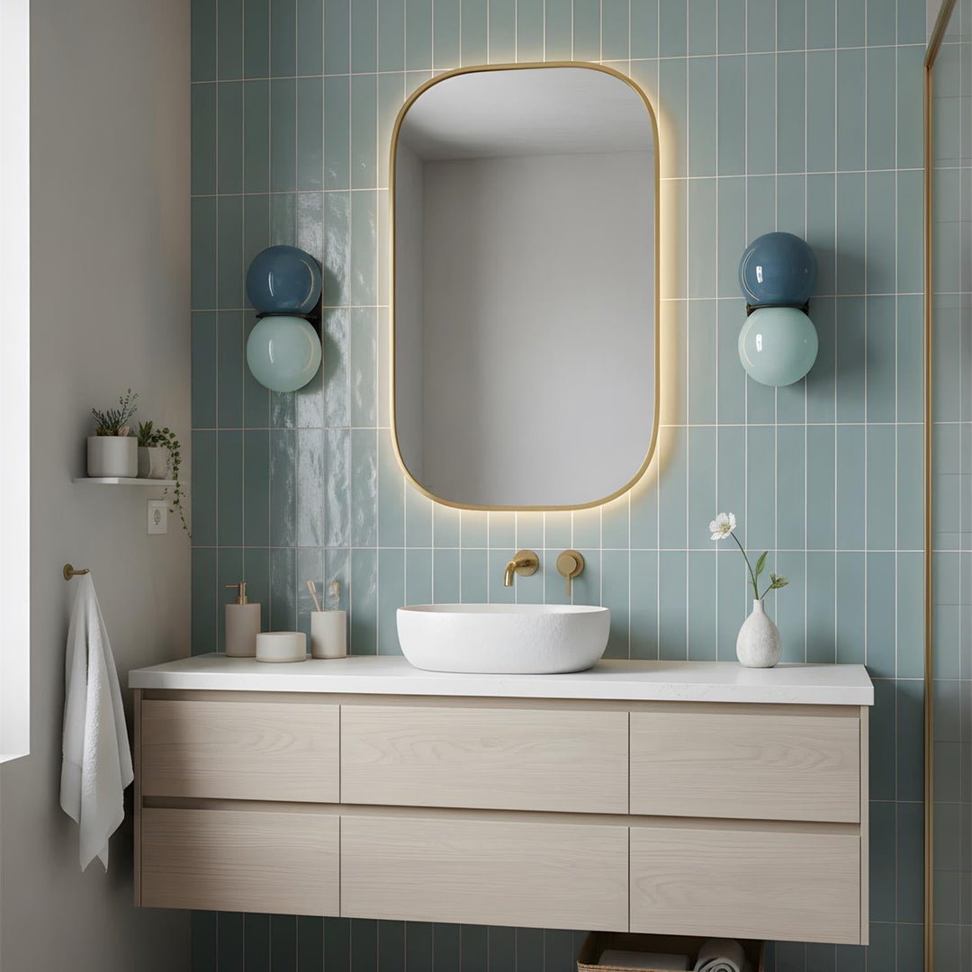 Twinwave Wandleuchte – Doppel-Glaskugel-Wandleuchte für Wohnzimmer und Schlafzimmer