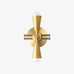 Load image into Gallery viewer, Pyralis Cone Art Deco Brass Sconce - Industrial Vanity Light
