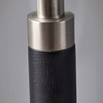 Carica l'immagine nella visualizzazione Galleria, Black solid wood floor lamp stem with a brushed chrome joint