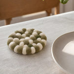 Charger l'image dans la visionneuse de la galerie, Handmade felt coaster on a dining table