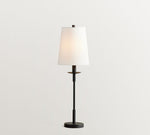 Load image into Gallery viewer, Rowan Modern Iron Table Lamp - Industrial Farmhouse Linen Bedside Reading Light
