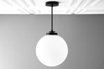 Load image into Gallery viewer, Glorica Glass 12 Inch Globe Ceiling Light - Frosted Glass Art Deco Pendant And Flush Mount
