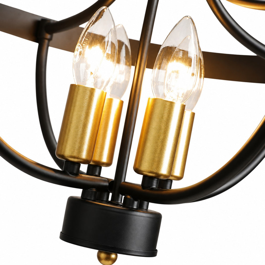 Vintage plafondlamp in landelijke stijl, halfopbouw