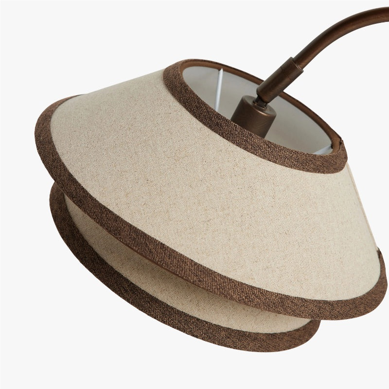 Lampada da tavolo impilata Tarivon – Paralume moderno in lino antico per camera da letto e soggiorno