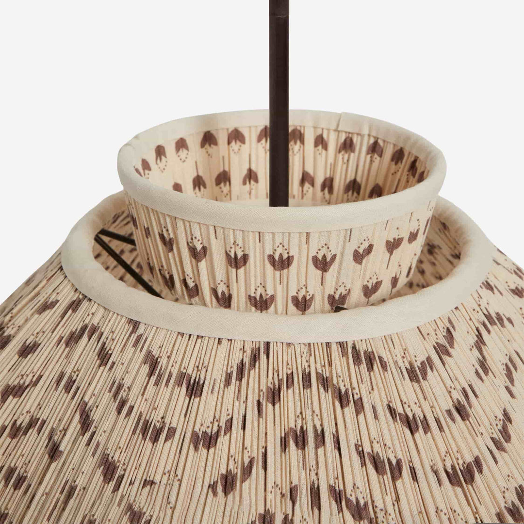 Florevian Nowoczesna Lampa Wisząca z Lnu - Artystyczne Wyraziste Oświetlenie do Jadalni