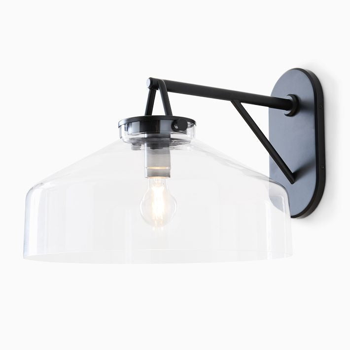 Hanton Minimalist Outdoor Wall Light - Matte Metal Industrial Sconce