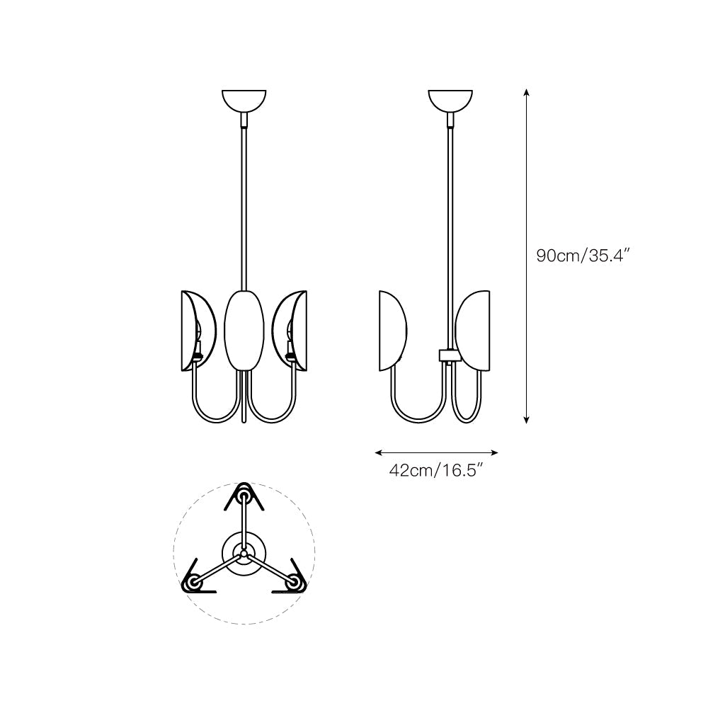 Blatt Messing Kronleuchter