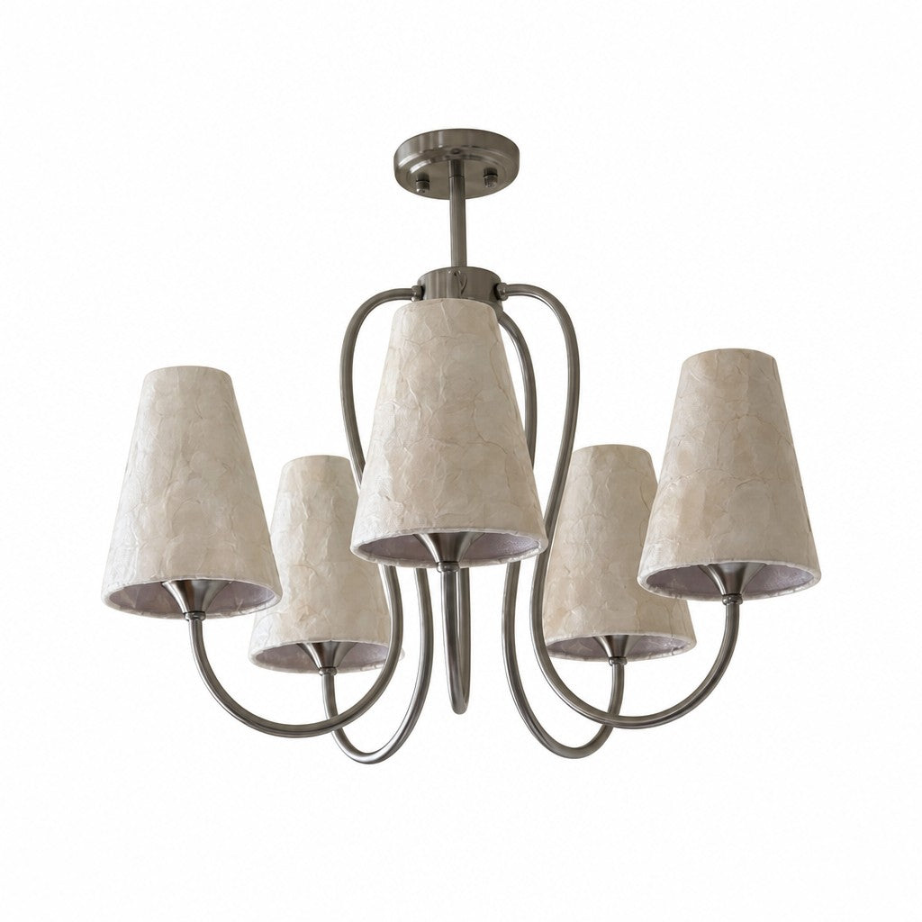 Micahell Modern Shell Pendant Light – Sculptural Multi-Head Chandelier for Living Room