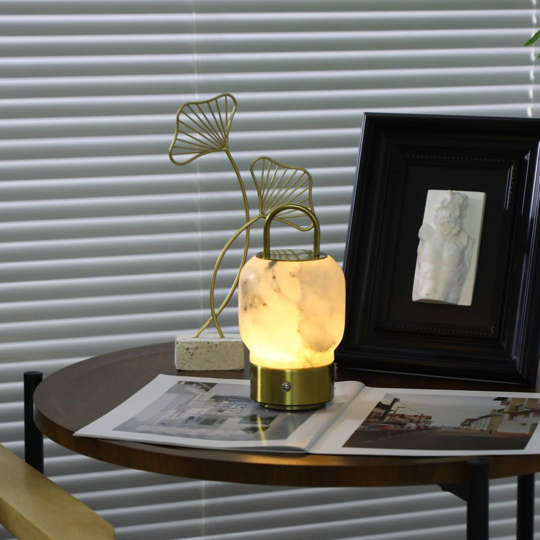 Alabaster Tragbare Wiederaufladbare Tischlampe
