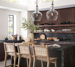 Load image into Gallery viewer, Lawson Glass Pendant Light - Recycled &amp; Milk Glass with Bronze Accent
