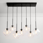 Load image into Gallery viewer, Talvior Luminous Geometric 7-Light Faceted Glass Chandelier

