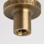 Charger l'image dans la visionneuse de la galerie, Close view of threaded mounting hole on antique brass knob