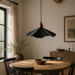 Cargar imagen en el visor de la Galería, Vintage Wavy Pendant Light with Aged Metal Shade