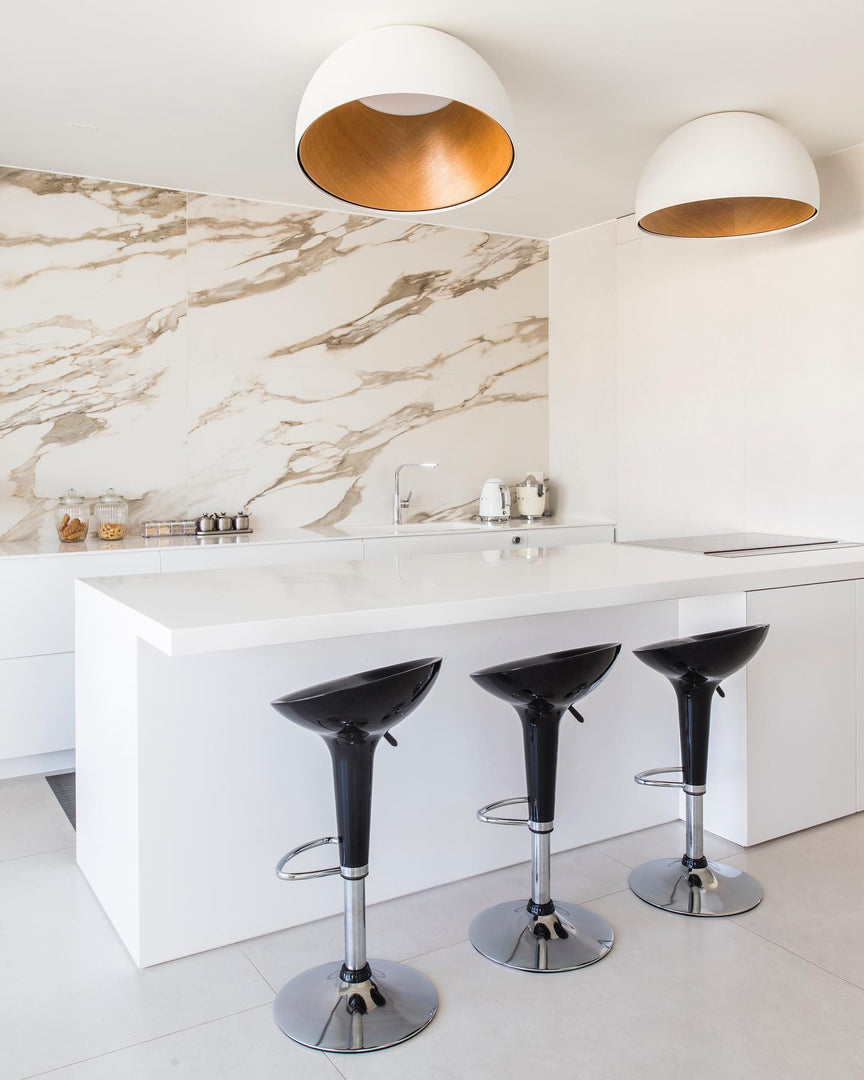 Lampe Plafonnier Duo – Luminaire Moderne en Bois Grain et Métal à Montage Affleurant pour Salon et Chambre