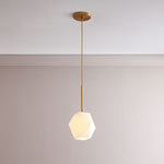 Load image into Gallery viewer, Talvior Faceted Pendant Light – Adjustable Glass Light Fixture
