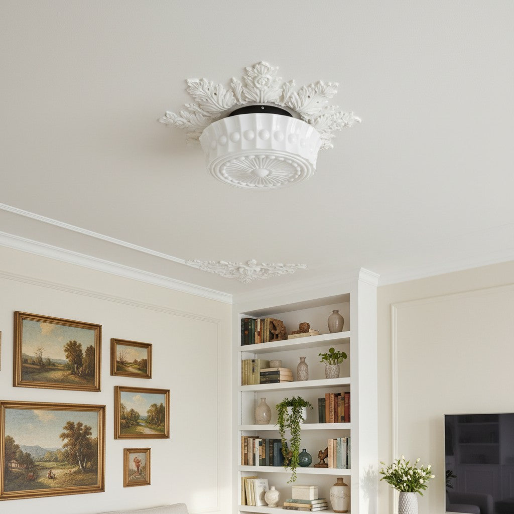 Rigidus Curved Ceiling Light - Minimalist Glass for Living Rooms and Hallways