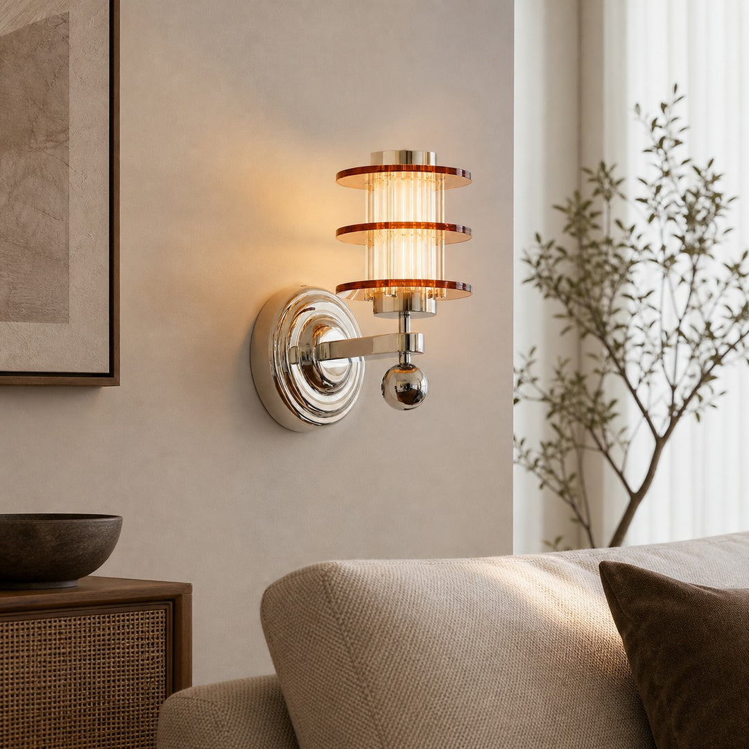 Bauhaus Ribbed Acrylic LED Wall Sconce