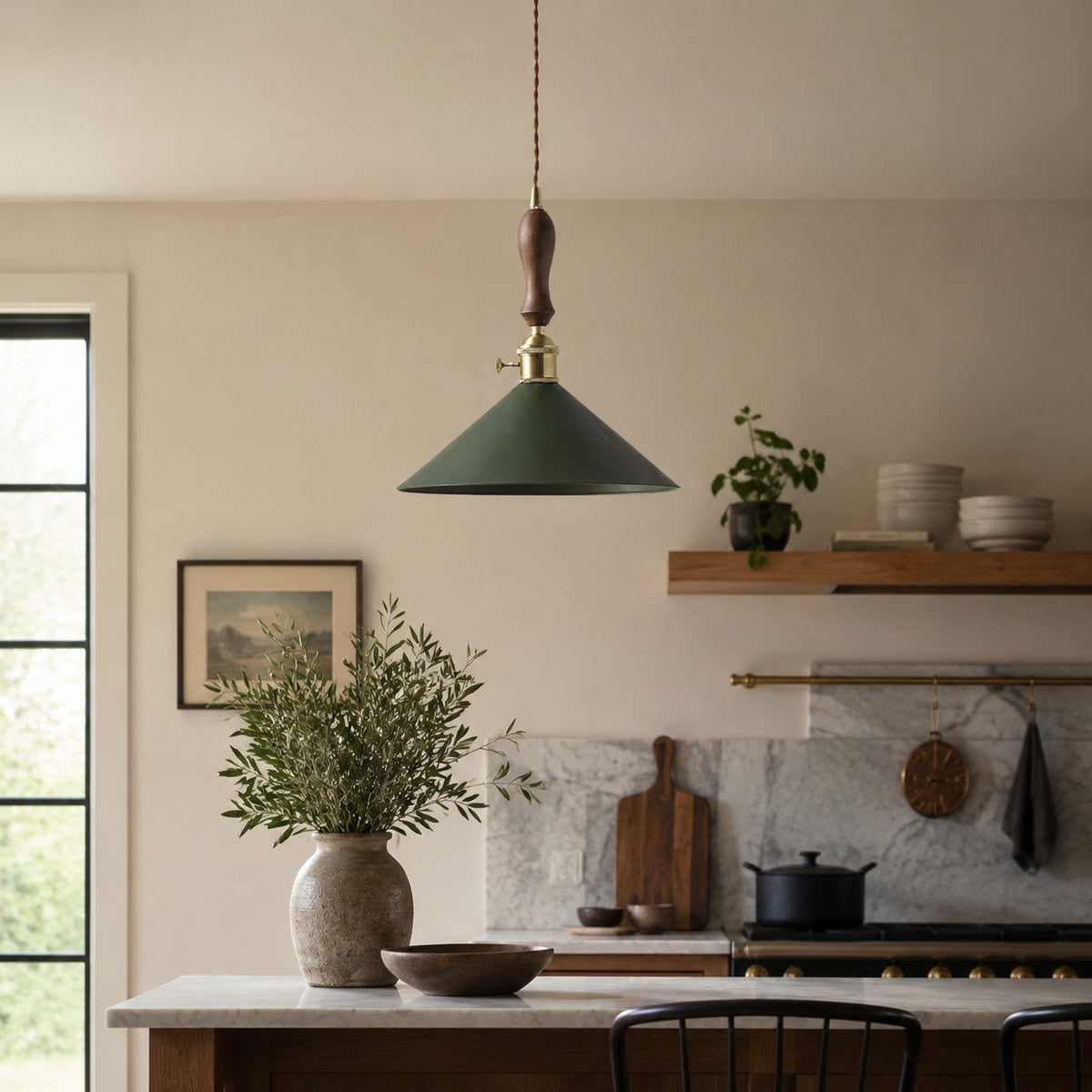 Modern Minimalist Leather Shade Pendant Light