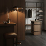 Afbeelding laden in galerijweergave, Lustrona metalen staande vloerlamp – moderne halfkoepel kap accentverlichting voor woninginrichting