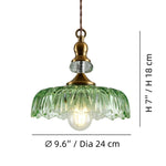 Charger l’image dans la visionneuse de la galerie, Suspension Verdoma en laiton vintage avec verre transparent - Lampe suspendue fleur pour salle à manger et espaces de vie