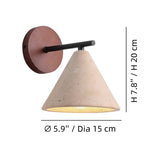 Afbeelding laden in galerijweergave, Travertijn Wandlamp - Natuurlijke Steen Wandlamp met Afgeronde Kap