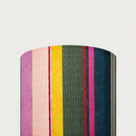 Charger l'image dans la visionneuse de la galerie, Detailed view of the multicolor striped fabric lampshade