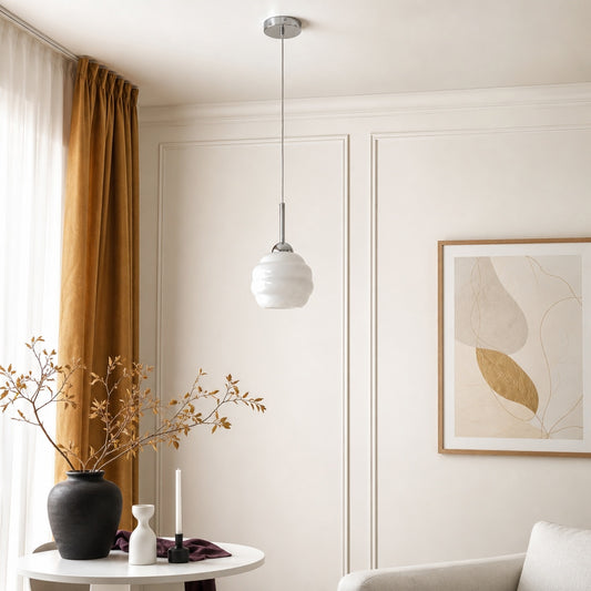 Lámpara colgante de vidrio vintage Mallew – Diseño en forma de panal para dormitorio o pasillo
