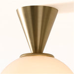 Load image into Gallery viewer, Ulvara Modern Flush Mount Ceiling Light - Floating Globe and Tapered Canopy Design
