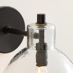 Load image into Gallery viewer, Glavira Recycled Glass Double Sconce - Indoor Brass Wall Lighting
