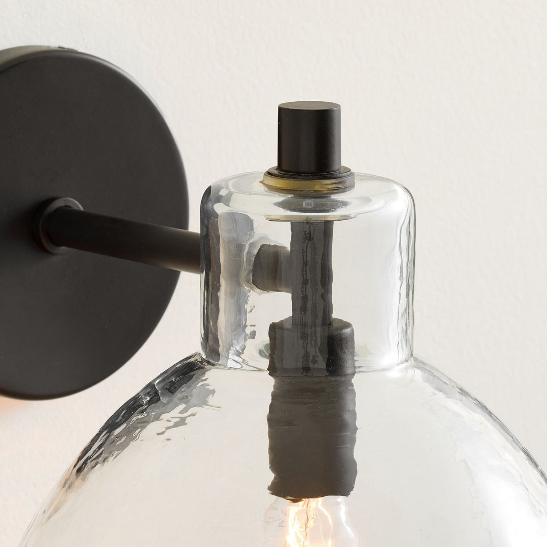 Glavira Recycled Glass Double Sconce - Indoor Brass Wall Lighting