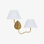 Charger l'image dans la visionneuse de la galerie, Velbrassia Applique Murale Moderne Élégante Courbée – Applique Décorative avec Abat-jour en Tissu pour Intérieurs