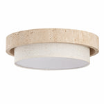 Bild in die Galerieansicht laden, Travertine Fabric Flush Mount Ceiling Light