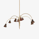 Load image into Gallery viewer, Bellina Modern Romantic Chandelier - Botanical Lily Design with Glass Flowers
