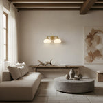 Load image into Gallery viewer, Riven Wall Lamp - Vintage Industrial Milk White Glass Shade for Indoor