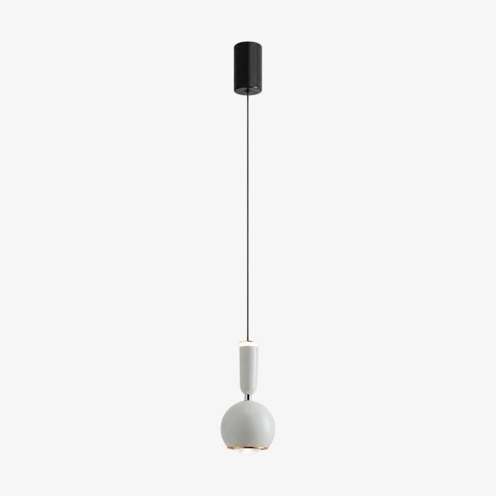 Veridia Modern Adjustable Slim Pendant Light - Metal Acrylic Hanging Lamp for Bedroom and Hallway