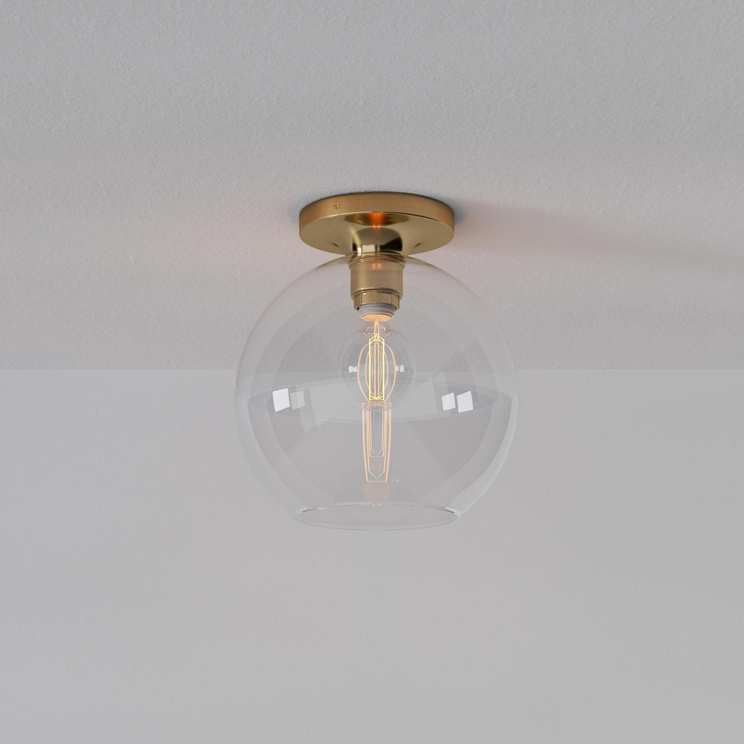 Selvion Modern Globe Pendant Light - Damp-Rated Bathroom Lighting - Luxe Glass Shade