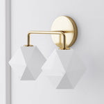 Load image into Gallery viewer, Talvior Geometric Modern Bathroom Sconce - Faceted Shade Light in Luxe Finishes
