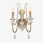 Carica l'immagine nella visualizzazione Galleria, Grey Green Gold two-light wall sconce