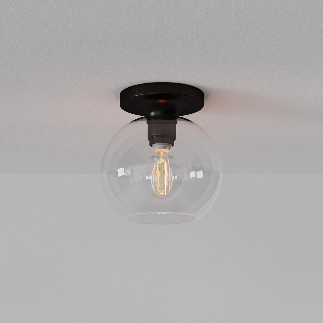 Selvion Modern Globe Pendant Light - Damp-Rated Bathroom Lighting - Luxe Glass Shade