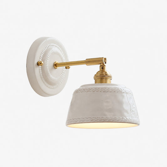Minimalist Ceramic Bedside Wall Lamp