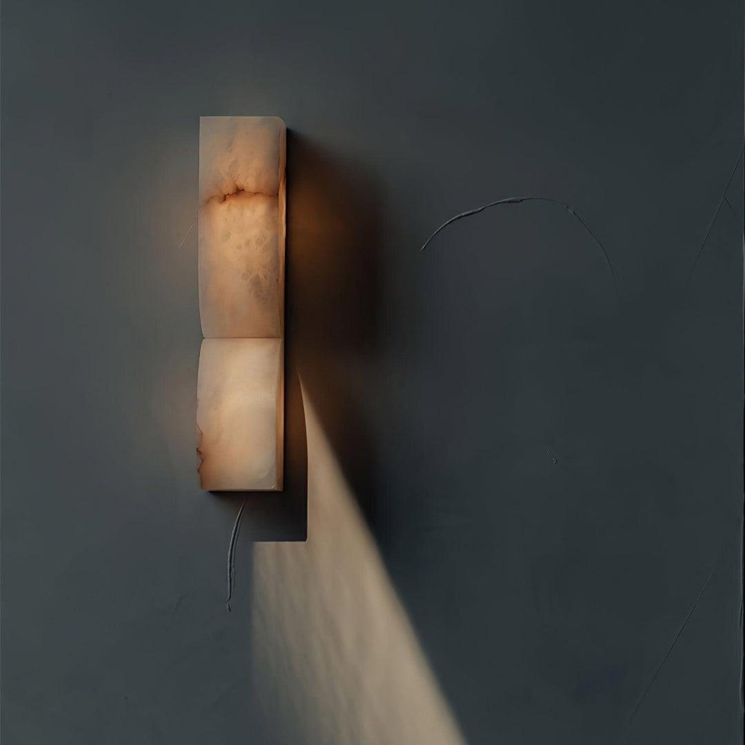 Rechteckige Alabaster-Wandleuchte