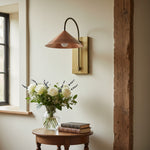 Load image into Gallery viewer, Conique Metal Minimalist Wall Sconce - Sculptural Brass Arch Light for Modern Interiors

