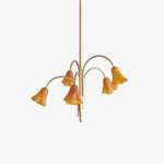 Load image into Gallery viewer, Bellina Modern Romantic Chandelier - Botanical Lily Design with Glass Flowers
