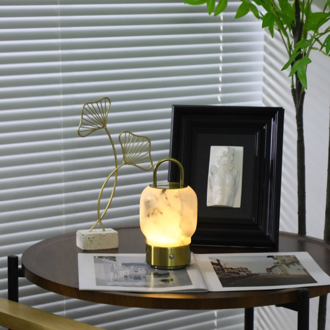 Alabaster Tragbare Wiederaufladbare Tischlampe