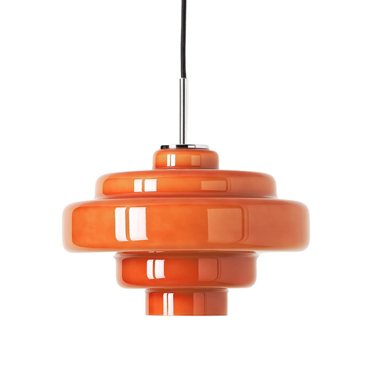 Koloro Millie Glass Pendant Light - Retro Design Pendant Lamp for Living Room or Dining Area