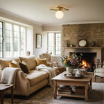 Load image into Gallery viewer, Glorica Glass Geometric Brass Pendant Light - Hand-Blown Globe Design
