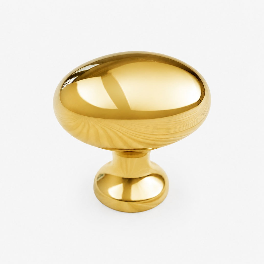 Pomello per mobile in ottone massiccio a forma di uovo di piccione